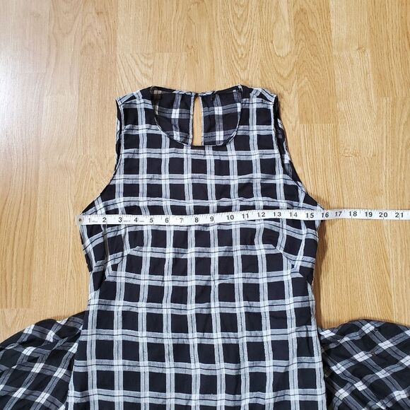 ✨ RAG & BONE ✨ Brighton Plaid Tank Wrap Skirt Dress - [XS, Black & White] - Picture 12 of 16